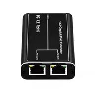 DC 44V-55V Gigabit PoE Extender Supplémentaire 100M Transmission IEEE802.3af/at 1 à 2 RJ45 PoE Répéteur