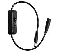 DC 5,5 x 2,1 mm pour connecteur d'alimentation, câble d'extension avec interrupteur pour caméra de vidéosurveillance intérieure, bande LED, bouton poussoir, interrupteur marche/arrêt momentané