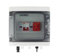 DC 500V 1 Input 1 Output Solar Photovoltaic PV Combiner Box With Surge Lightning Protection DC Fuse MCB SPD Waterproof Box IP65(DC MCB 40A)