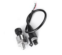 DC 5V 1/8"NPT Transducteur de pression en acier inoxydable avec câble, Capteur de pression pour Eau Air Gaz Huile Carburant Pétrole Diesel