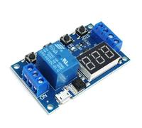 DC 5V 12V 24V lumière LED numérique temporisation relais déclencheur Cycle minuterie interrupteur Circuit imprimé contrôle de synchronisation 1 pièces(10 Pcs,Micro relay)