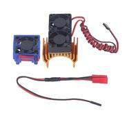DC 5V RC Dissipateur de Chaleur Haute Vitesse Ventilateur Moteur Radiateur Ventilateur Ensemble pour Traxxas Slash 4 × 4 VXL 1/10 RC Voiture (Or)