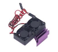 DC 5V RC Dissipateur de Chaleur Haute Vitesse Ventilateur Moteur Radiateur Ventilateur Ensemble pour Traxxas Slash 4 × 4 VXL 1/10 RC Voiture (Violet)