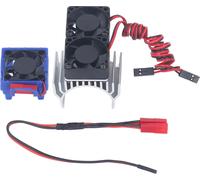 DC 5V RC Kühlkörper Hochgeschwindigkeit Lüftermotor Kühler für Traxxas Slash 4 × 4 VXL 1/10 Auto Silber