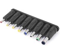 DC Adapter 8 Connectors,5.5 x 2.1 mm Cylindrical Jack Plug Power Adapter Female to Male Adapter Connector Kit for Monitor Webcam Router Mini PC Laptop