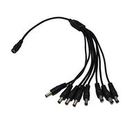 DC câble répartiteur d'alimentation, 1 femelle vers 8 Male Camera câble répartiteur d'alimentation CC, branche câble DC Jack Y Splitter pour pour CCTV Caméra de sécurité, LED strip light