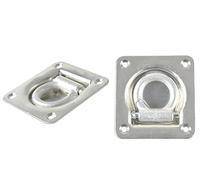 dc Cargo Strap - Anneau Arrimage Encastrable - Argent - 9,5x10,2cm - Camionnette, Voiture, Remorque