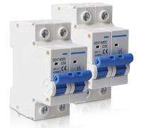DC Circuit Breaker 2 Pack: DC1000V 32A Line Circuit Breaker,Miniature Circuit Breaker,Pv Automatic Circuit Breaker for Solar PV System,Grid System,DIN Rail Mount 35mm