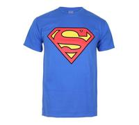 DC Comics Superman Logo, T-Shirt Homme, Bleu (Bleu Roi), Large