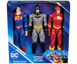 DC Comics 6072364 Lot de 3 Figurines Batman, Superman et The Flash 30 cm