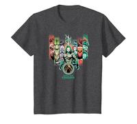 DC Comics Aquaman Unite The Kingdoms T-Shirt, Enfant, Chiné Foncé, 4 Ans