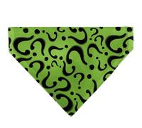 DC Comics Bandana pour animal domestique Logo The Riddler Question Mark Scattered Vert Noir