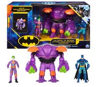 DC Comics Batman, Coffret figurine articulée de 10 cm The Joker contre Batman avec armure technologique transformable (exclusivité Walmart)