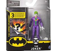 DC Comics, BATMAN, Figurine articulée THE JOKER de 10 cm avec 3 accessoires mystère, Mission 1