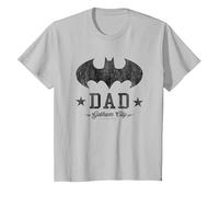DC Comics Batman I Am Bat Dad Papa Père T-Shirt, Enfant, Argent, 3 Ans