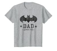 DC Comics Batman I Am Bat Dad Papa Père T-Shirt, Enfant, Gris Chiné, 3 Ans