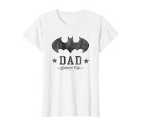 DC Comics Batman I Am Bat Dad Papa Père T-Shirt, Femme, Blanc, 3XL