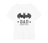 DC Comics Batman I Am Bat Dad Papa Père T-Shirt, Femme Grandes Tailles, Blanc, 6X