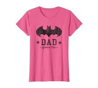 DC Comics Batman I Am Bat Dad Papa Père T-Shirt, Femme, Rose Chiné, XS