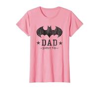 DC Comics Batman I Am Bat Dad Papa Père T-Shirt, Femme, Rose, XS
