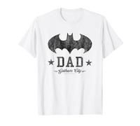 DC Comics Batman I Am Bat Dad Papa Père T-Shirt, Homme, Blanc, 3XL