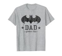 DC Comics Batman I Am Bat Dad Papa Père T-Shirt, Homme, Gris Chiné, 6XL