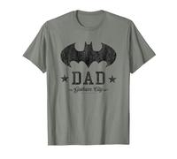 DC Comics Batman I Am Bat Dad Papa Père T-Shirt, Homme, Vert Kaki chiné, L