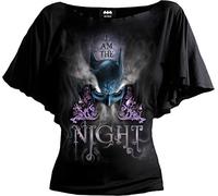 dc comics - Batman - I Am The Night - Haut à Col Bateau - Manches Chauve-Souris - Noir - S