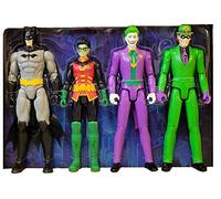 DC Comics Batman Lot de 4 figurines Batman, Robin, The Joker, The Riddler