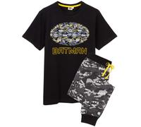 DC Comics Batman Noir Camo Logo Ensemble pyjama à manches courtes et jambes long