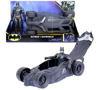 DC Comics Batman - Pack Batmobile + Figurine Batman 30 Cm - - Véhicule Batmobile Et Figurine Articulée 30 Cm - Jouet Enfant 4 Ans Et +