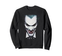 DC Comics Batman The Joker by Alex Ross Sweatshirt, Unisexe pour Adultes, Noir, XL
