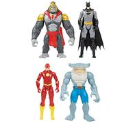 DC Comics, Batman vs Gorilla Grodd Lot de 4 Figurines d'action de 30 cm (Batman, The Flash, Gorilla Grodd, King Shark), Jouets pour Enfants pour garçons et Filles âgés de 3 Ans et Plus