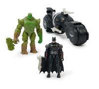 DC Comics, Batman vs. Swamp Thing Armoury Attack Batcycle, Figurine blindée Exclusive Batman et Swamp Thing avec Accessoires, Jouets pour Enfants pour garçons et Filles à partir de 4 Ans