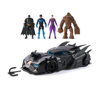 DC Comics, Batmobile Crusader avec 4 figurines d'action, jouets pour enfants pour garçons et filles à partir de 4 ans