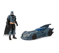 DC Comics - Batmobile + Figurine 30 Cm - Batman Figurine Articulée - Créez Vos Propres Combats Masqués Contre L'ennemi - Super Héros Et Super Vilain - Jouet À Collectionner - Jouet Enfant 3 Ans Et +