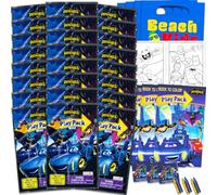 DC Comics Batwheels Mini ensemble de cadeaux de fête pour enfants - Ensemble avec 24 mini livres d'activités Batwheels avec pages de coloriage, autocollants