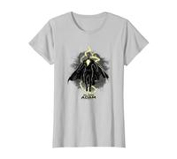 DC Comics Black Adam Hovering Bolt T-Shirt, Femme, Argent, S