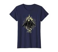 DC Comics Black Adam Hovering Bolt T-Shirt, Femme, Bleu Marine, L
