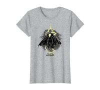 DC Comics Black Adam Hovering Bolt T-Shirt, Femme, Gris Chiné, L