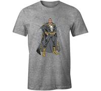 DC COMICS Black Adam « Thunder Poster » T-Shirt Homme MEBLADOTS004, Gris Chiné, Taille L