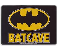 Logoshirt®️ DC Comics - Batman - Batcave - I Signe - Plaque en métal - Rétro I DIN A5 I Design Original sous Licence