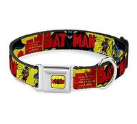 DC Comics Collier pour Chien avec Boucle de Ceinture de sécurité en métal Motif Batman Classique 1 Housse Robin Batman Jaune Rouge 50,8 à 78,7 cm 3,8 cm de Large