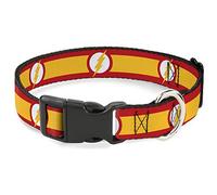 DC Comics Collier pour Chien avec Boucle en Plastique Motif Logo 7 Rouge/Blanc/Jaune 24,5 à 36,5 cm Largeur 1,3 cm