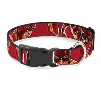 DC Comics Collier pour chien avec clip en plastique, libération rapide, facile à régler, The Flash 2023, 33 à 43 cm, 3,8 cm de large