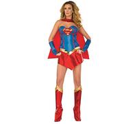 DC Comics Costume Supergirl Deluxe avec couvre-bottes, Multicolore, Medium