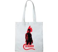 DC COMICS Cotton Division Officiel Catwoman 100% coton |Réutilisable | Longue poignée | Voyages et achats |Sac fourre-tout 38 * 40 CM, Title_White_1, Taille unique