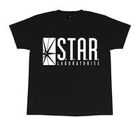 DC Comics Das Flash-Star Labs Logo Mädchen-T-Shirt Schwarz 7-8 Jahre