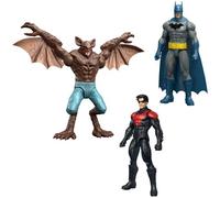 DC Comics DC-Coffret de 3 figurines Batman et Nightwing contre Man-Bat