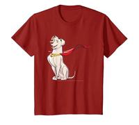 DC Comics DC League of Super-Pets Krypto Cape Camiseta T-Shirt, Enfant, Canneberge, 4 Ans